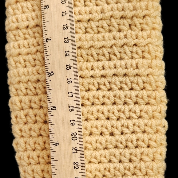 Handmade yellow crocheted doggie Sweater for small puppy or small dog - Picture 6 of 8